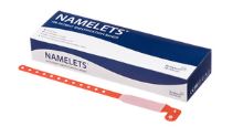 Namelets® Write–On Adult Patient ID Bands Red