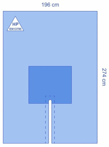 DRAPE SPLIT SHEET WITH ADHESIVE EDGE 196 X 274CM BOX OF 12