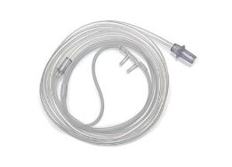 Adult, Satin nasal cannula with curved prongs and tube, 1.8m Box of 50