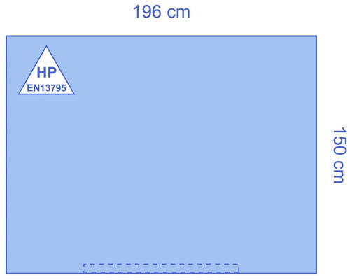 DRAPE LARGE SHEET WITH ADHESIVE 150 X 196CM BOX OF 24