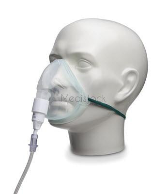 Oxygen Mask fixed 28% Venturi kit with tubing, Eco Style, 30 Box-Medistock Medical Supplies