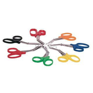Tough Cut Scissor Shears, Disposable, 4 Colour Pack, 7.5" 19cms For First Aid Nurse Paramedic Treatment Room Emergency-Medistock Medical Supplies