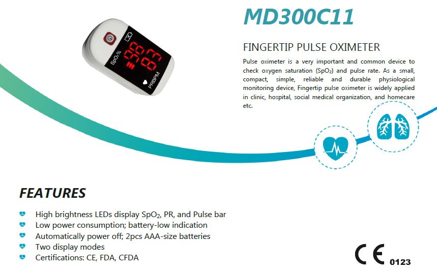 Finger Tip pulse oximeter, FPO adult and paediatric, colour led screen display spo2 pulse rate pulse bar etc, comes with batteries aaa type, each, CE FDA LAST FEW LEFT