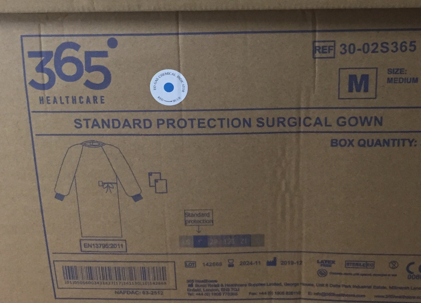 Protective Gown Surgical Surgeons and Surgery Gowns, sterile, medium size, renowned 365 quality brand used throughout nhs, sealed pack 1 gown each