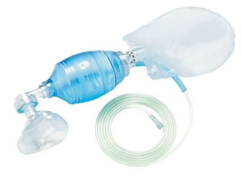 Adult, BVM mask Bag Valve Mask Ambu Bag resuscitation system, 1.5L / 1.6L bag, adult size mask included , handle, disposable, each