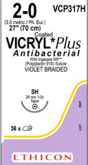 Coated Vicryl™ Plus Taper Point Needles SH | 1/2 Circle | 26 mm | 70 cm | Violet | Braided Manufacturer Code: VCP317H