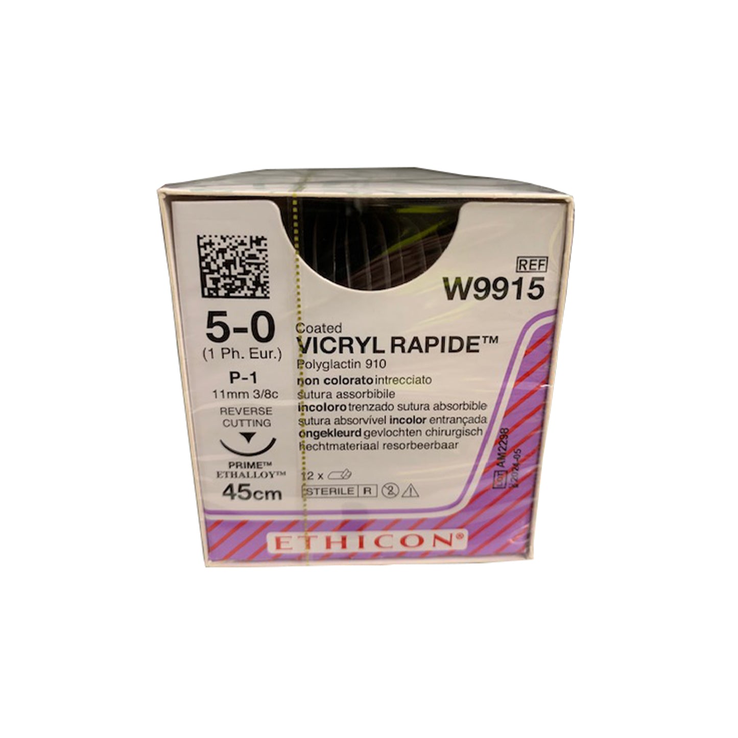 Vicryl Rapid (Suture - W9915) 5/0 45cm 11mm R/C Prime Needle (12)