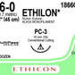 Ethilon™ Conventional Cutting Needles PC–3 | 16 mm | 3/8 Circle | 6–0 | 45 cm | Black (12)