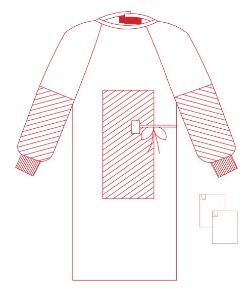 Reinforced Surgical Gowns Large Box of 30