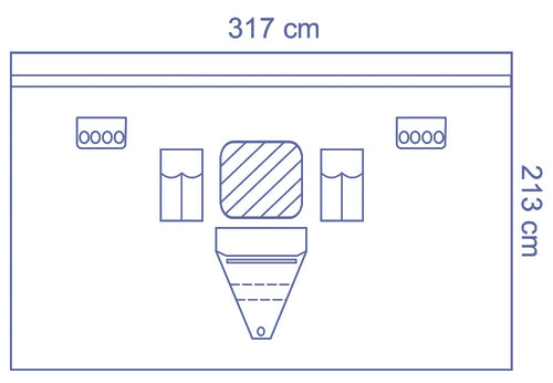 DRAPE VERTICAL ISOLATION WITH POUCH 317 X 213CM BOX OF 15