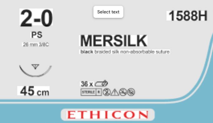 ETW1588H - Mersilk 2/0 Curved Cutting (36)