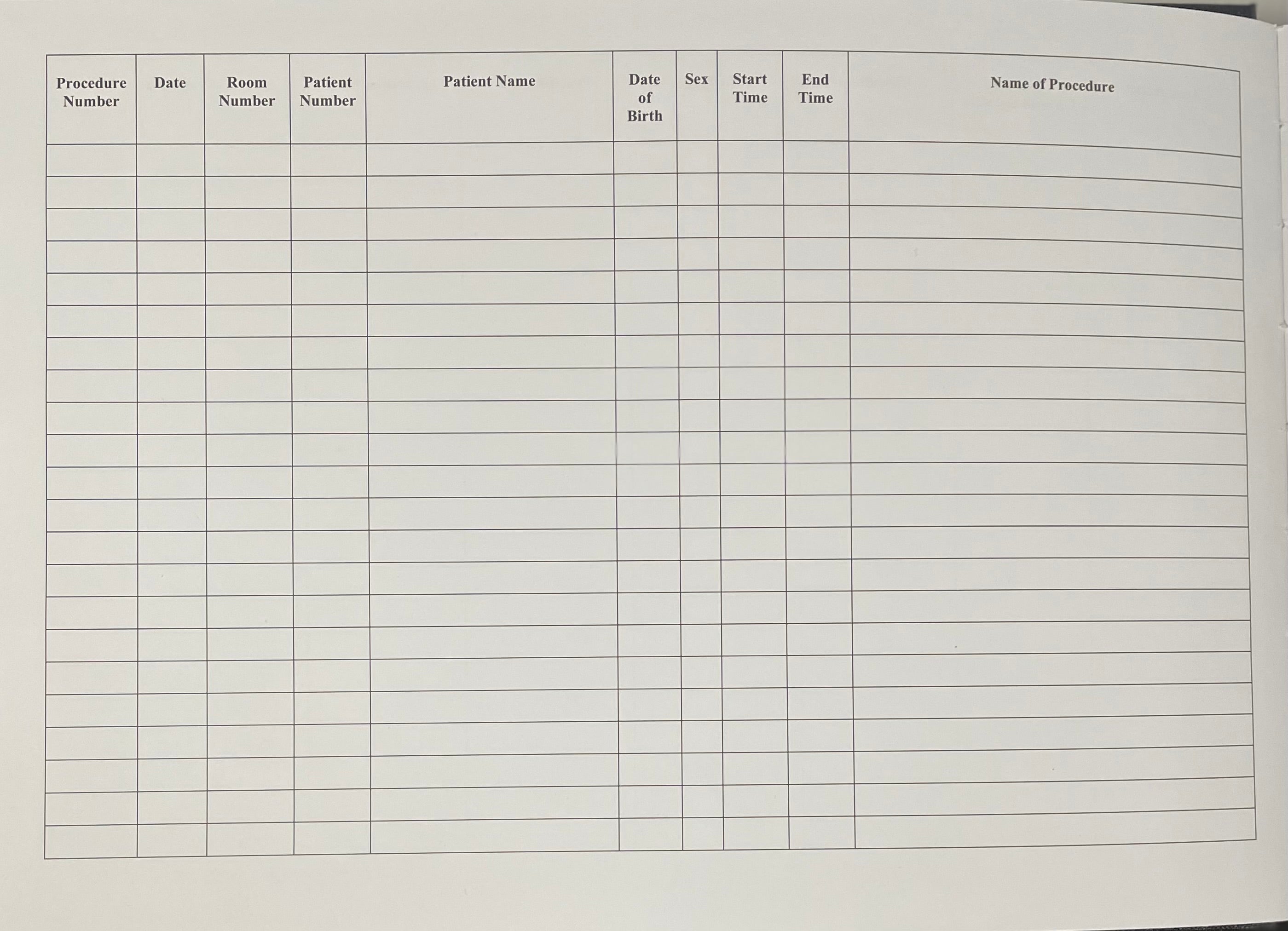 Operating Theatre Register