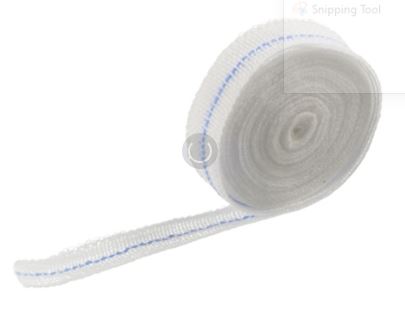 Gauze Ribbon Fast Edge XRD 2.5cm X 5m Double Wrapped pack 24