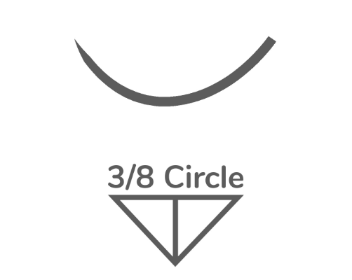 Vicryl Rapide™ Reverse Cutting Needles PS–2 | 19 mm | 3/8 Circle | 3–0 | 75 cm | Undyed Pack: 1 x 12 Sutures