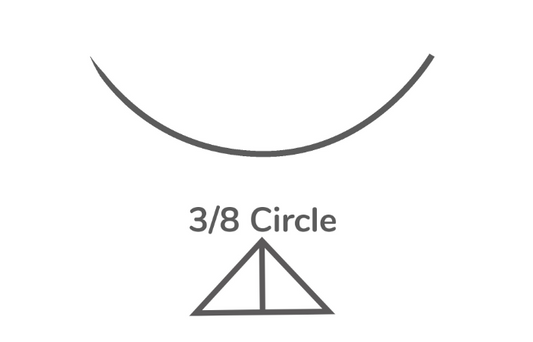 Mersilk™ Conventional Cutting Needles KP–3 | 90 mm | 3/8 Circle | 2–0 | 100 cm | Black | Braided