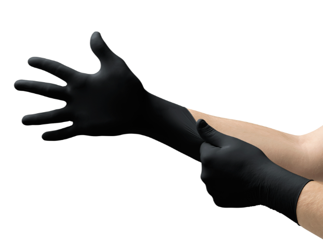 Microflex® Midknight™ Nitrile Examination Gloves Black (box 100 gloves)