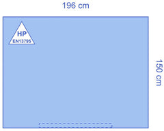 DRAPE LARGE SHEET WITH ADHESIVE 150 X 196CM BOX OF 24