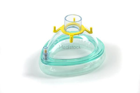 Anaesthetic face mask with valve in cuff