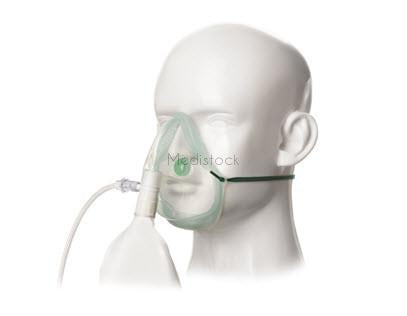 Non rebreathe 100% oxygen adult mask, 24 box, high concentration with tubing. Non pvc eco type-Medistock Medical Supplies