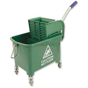 Bucket 20L Green with Wringer-Medistock Medical Supplies