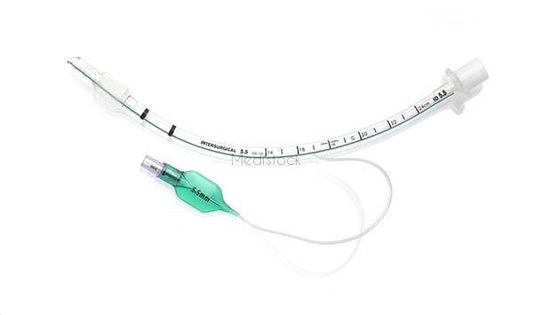 ET Tubes, Cuffed, size 5.5, cuffed high volume low pressure cuffed endotracheal tube, box 10, ID 5.5 mm-Medistock Medical Supplies