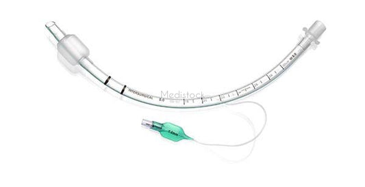 ET Tubes, Cuffed, size 8.0, cuffed high volume low pressure cuffed endotracheal tube, box 10, ID 8.0 mm-Medistock Medical Supplies