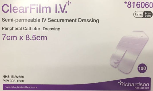 Clearfilm IV Dressing 7 x 8.5cm  Box 100