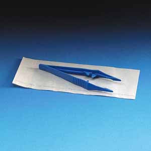 Blue Plastic Disposable (Sterile) Forceps, Pack of 100