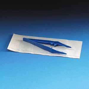 Blue Plastic Disposable Forceps Sterile Individually Wrapped Pack 50-Medistock Medical Supplies
