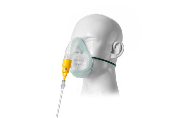Venturi Oxygen Therapy Delivery Mask Kit, 35% Yellow, mask venturi valve oxygen tubing, box 30