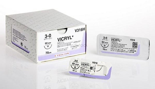 Suture ETH.Vicrylc/briad Undyed 6/0x45cm-Medistock Medical Supplies