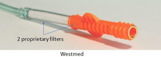 Adult CO2 O2 Capnography Gas sampling line, 10 foot 3 metre with swive