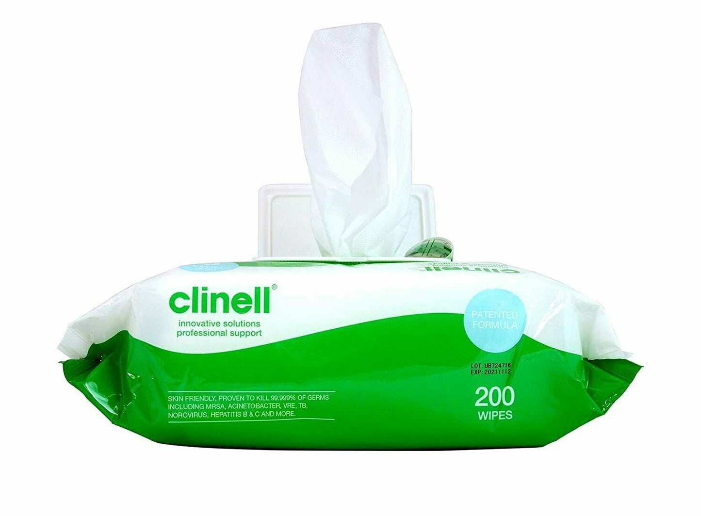 Clinell BULK BUY PACK OF SIX x 200 Wipes Cleaning Wipes Packs, renowned gold standard brand