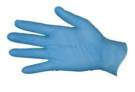 Gloves, Blue Nitrile Powder Free, Size: Medium, 200 Box, disposable single use, all sizes avaialble-Medistock Medical Supplies