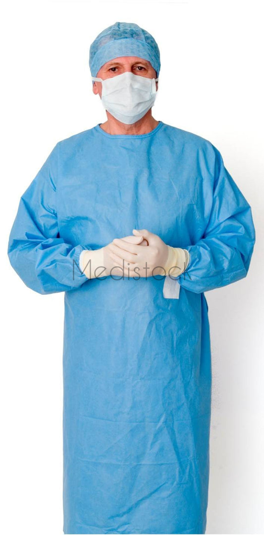 Gown Surgical Surgeons and Surgery Gowns, sterile, large size, box 30-Medistock Medical Supplies