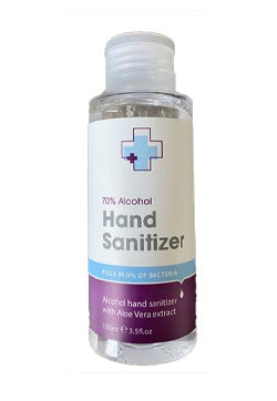 Small Pocket Or Bag Size Hand Sanitiser Strong 70% Alcohol Fast Acting Gel 100ml Bottle with aloe vera extract non sticky