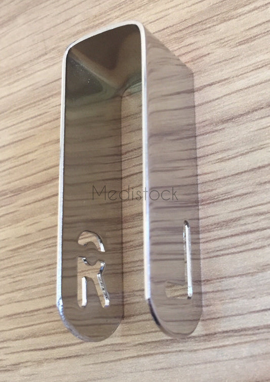 X Ray Marker Casette Clip L and R Stainless Steel UK Made High Quality, Heavy Duty, each-Medistock Medical Supplies