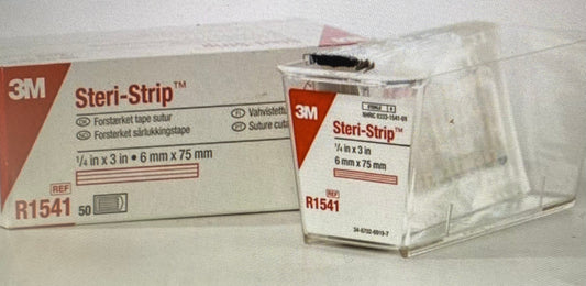3M Brand Steri Strip 6 x 75mm Wound Closure, 50 Box R1541