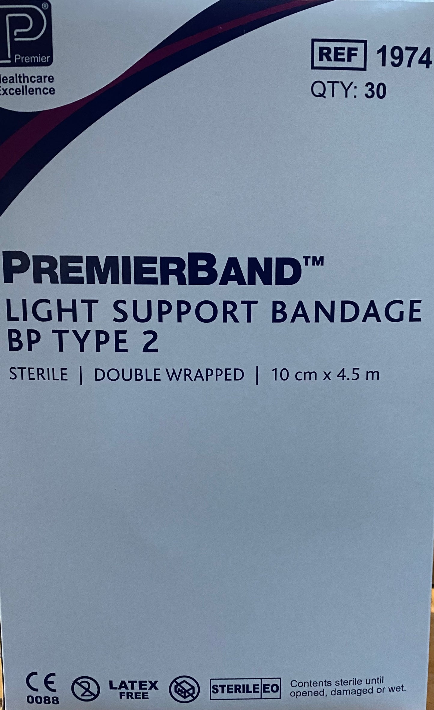 Crepe Bandage BP Sterile , light support bandage 10cm x 4.5m individually Double wrapped, latex free, box of 30