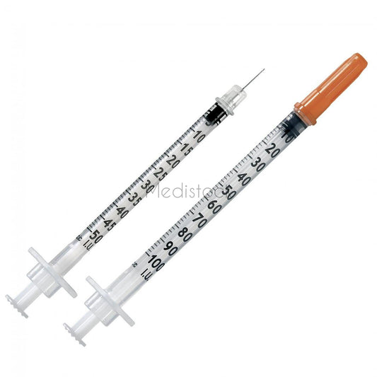 Terumo or BD Quality Syringe 0.5ml & Fine Needle 29g x 0.5" /12.7 mm, ideal For Botox Insulin injections etc,-Medistock Medical Supplies