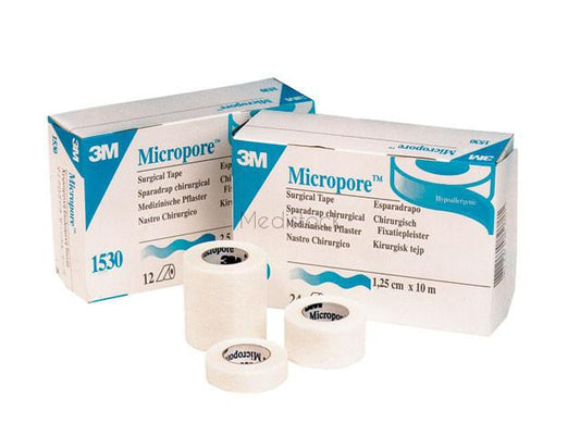Micropore 3M Brand Surgical Tape, 2.5cm. 12 Box-Medistock Medical Supplies