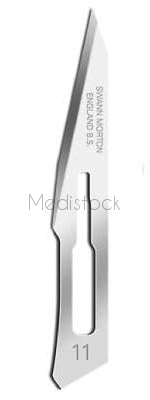 Scalpel Blades, No. 11, Swann Morton, 100 Box-Medistock Medical Supplies