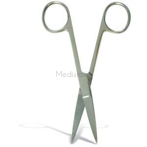 Scissors, Nurses 5" S/S Stainless Steel, Each-Medistock Medical Supplies