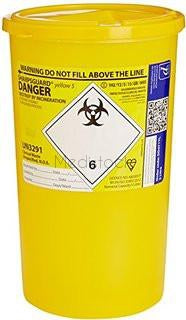 Sharps Bin 5L, Yellow Lid, Each-Medistock Medical Supplies