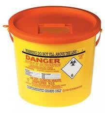 Sharps Bin 22L, Orange Lid, 10 Box-Medistock Medical Supplies