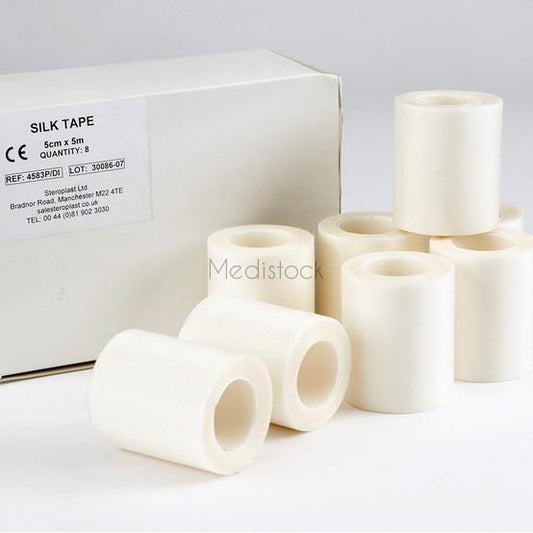 Silk Tape 2.5cm x 10m, 1 roll-Medistock Medical Supplies