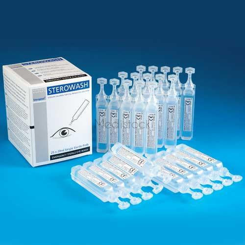 Sterowash Eye Wash 20ml Pods, 25 Box-Medistock Medical Supplies