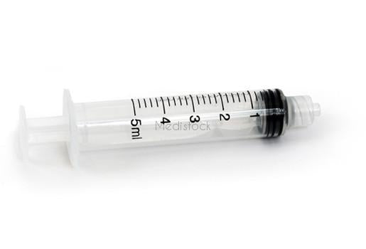 Syringe Hypodermic 5ml Luer Slip, Sterile, Disposable, box of 100 (Medicina or Terumo),-Medistock Medical Supplies