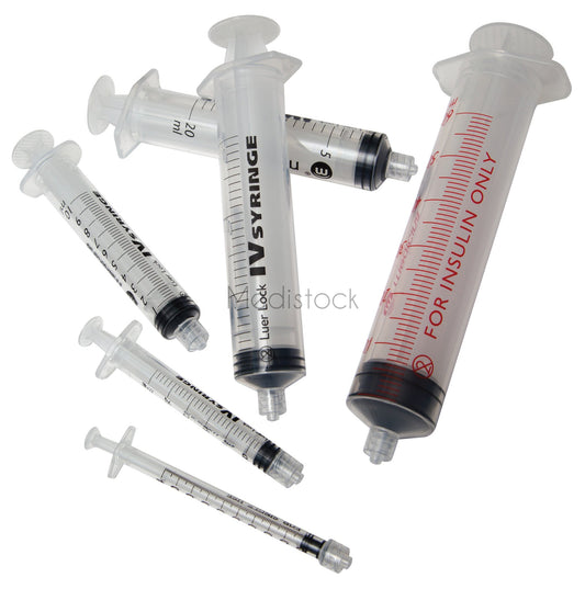 Syringe Hypodermic 5ml Luer Lock tip, Sterile, Disposable, box of 100 (Medicina Terumo)-Medistock Medical Supplies