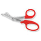 Tuf Cut Scissors Tough Cut Scissors Red Handle 7.5" 19cms For First Aid Nurse Paramedic Emergency EMT , 10 pack-Medistock Medical Supplies